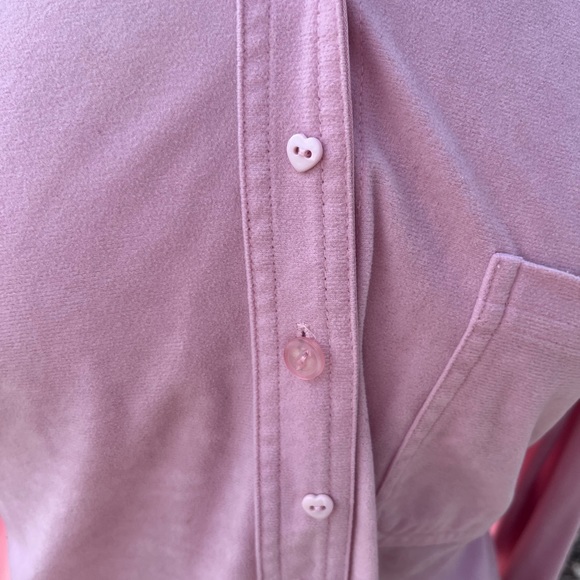 RED HOT PLUS WOMENS 24W PINK BUTTON DOWN SHIRT - Picture 2 of 7